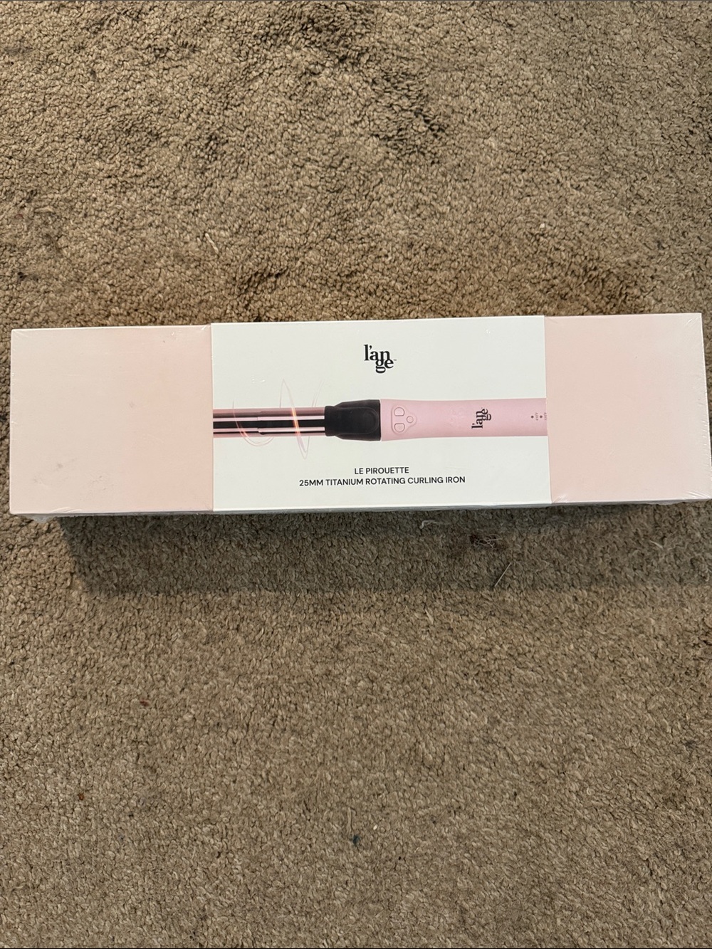 L'ange Le Pirouette 25mm Titanium Rotating Curling Iron - Pink and Black